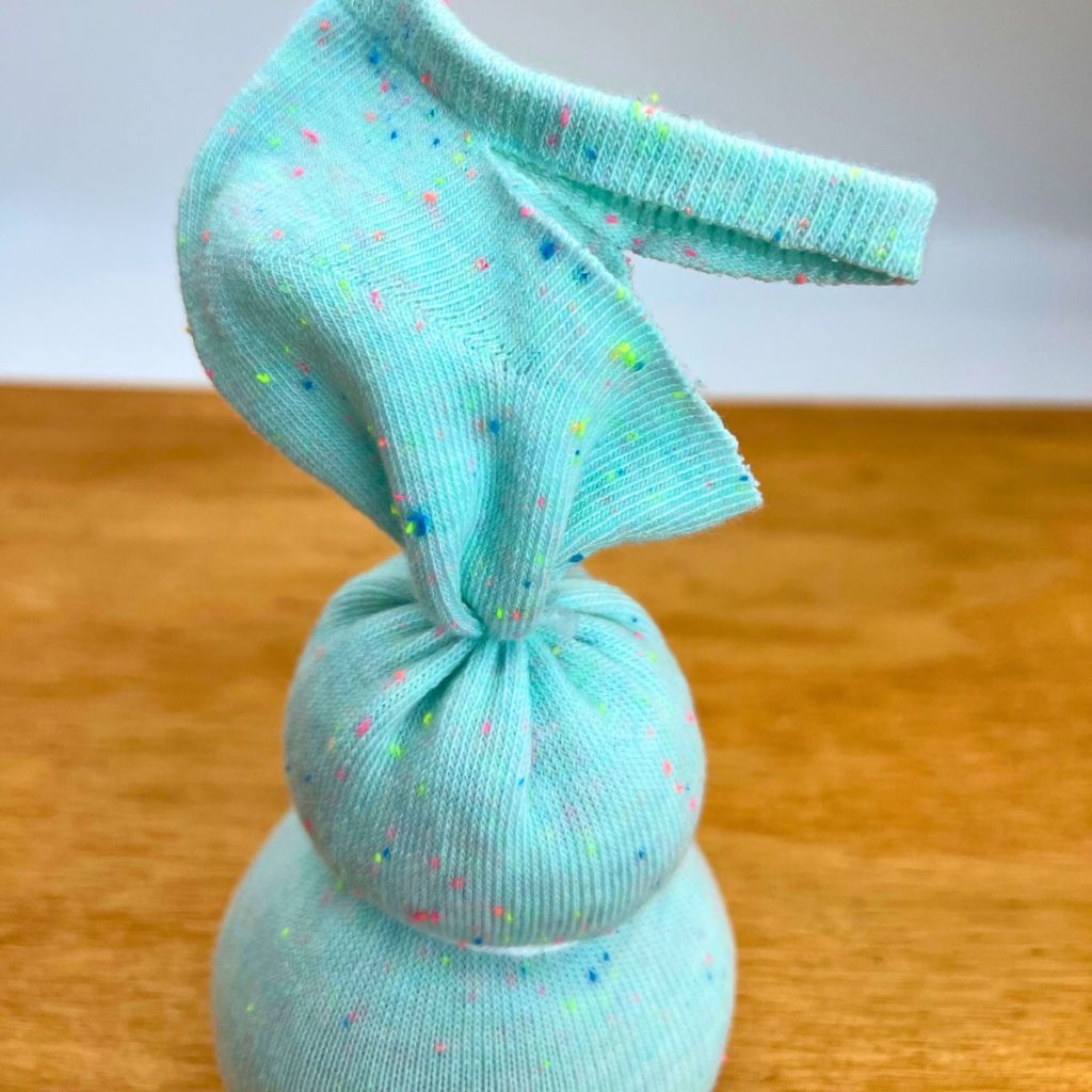 Blue sock bunny 