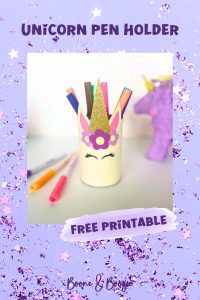 unicorn pen holder Pinterest pin tin can upcycle recycled crafts